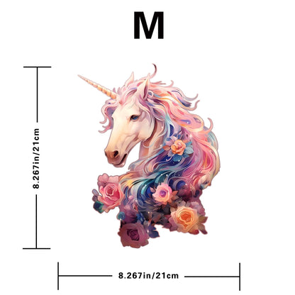 Fantasy Floral Unicorn Wooden Jigsaw Puzzle