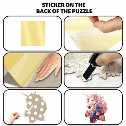 Fantasy Floral Unicorn Wooden Jigsaw Puzzle