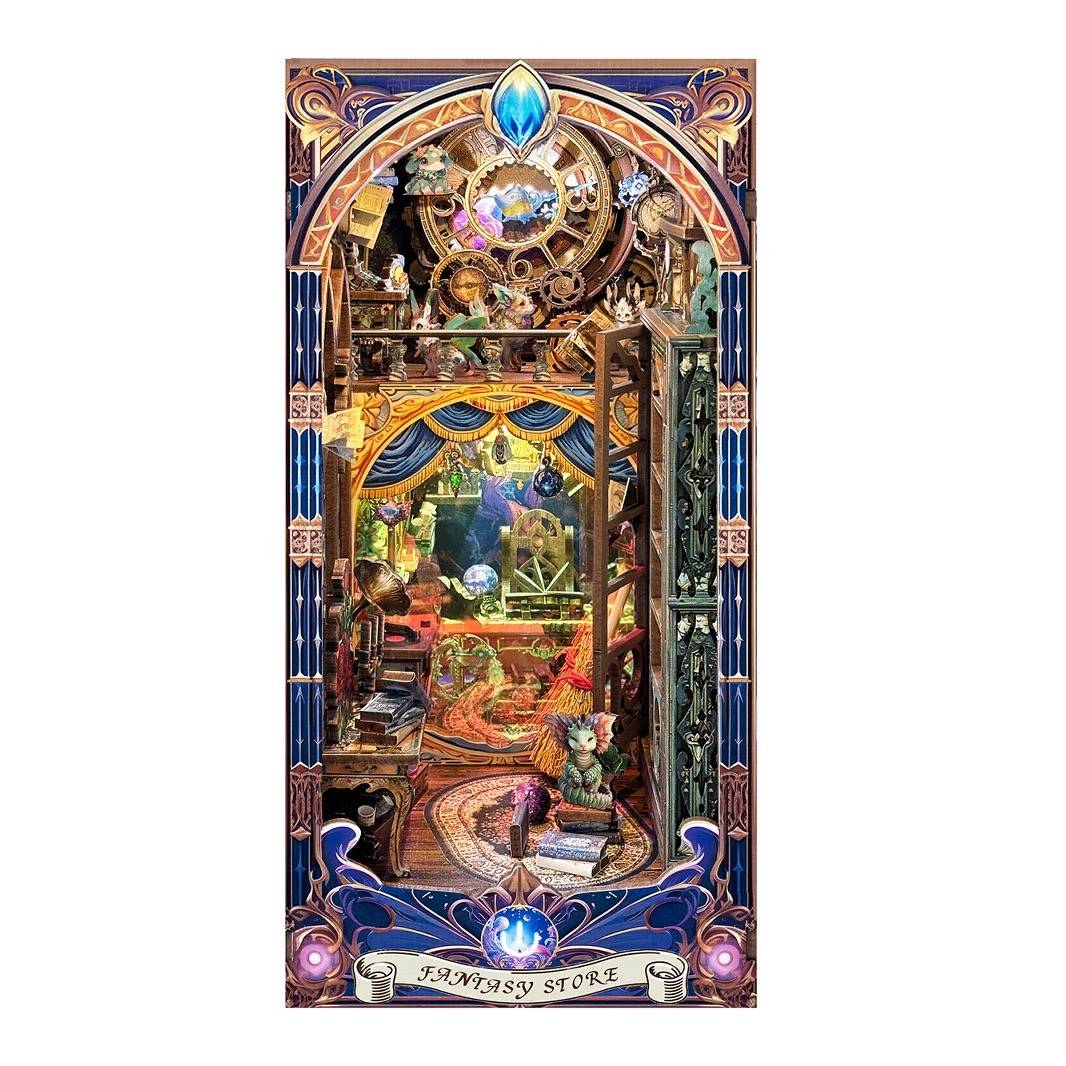 image displaying the front side of Fantasy Store DIY Book Nook Kit