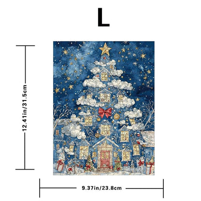 Fantasy Christmas Tree Village Wooden Jigsaw Puzzle