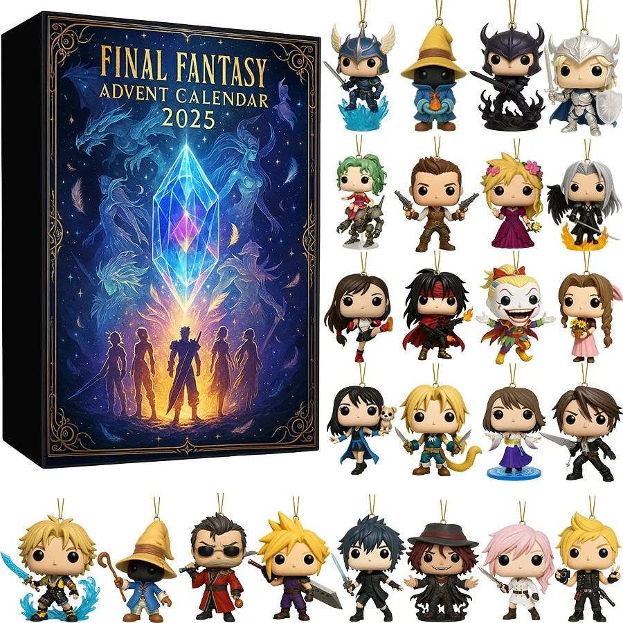 Final Fantasy advent calendar with figurines and box design