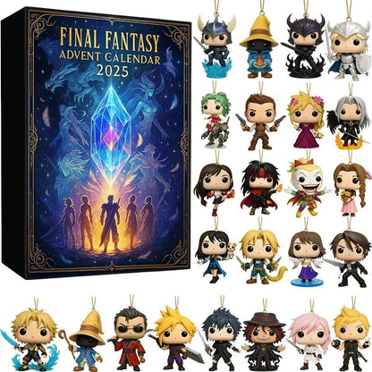 Final Fantasy advent calendar with figurines and box design