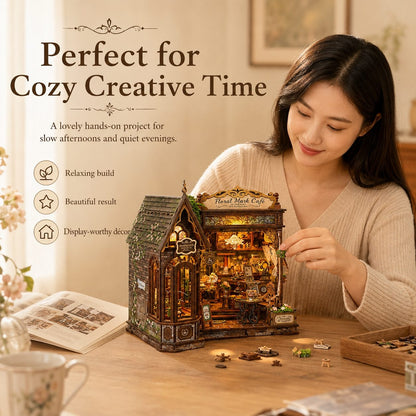 Floral Mark Café DIY Miniature House Kit