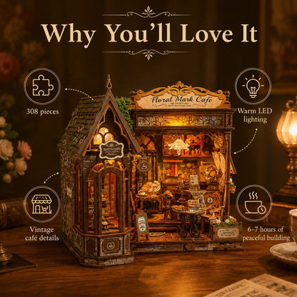Floral Mark Café DIY Miniature House Kit