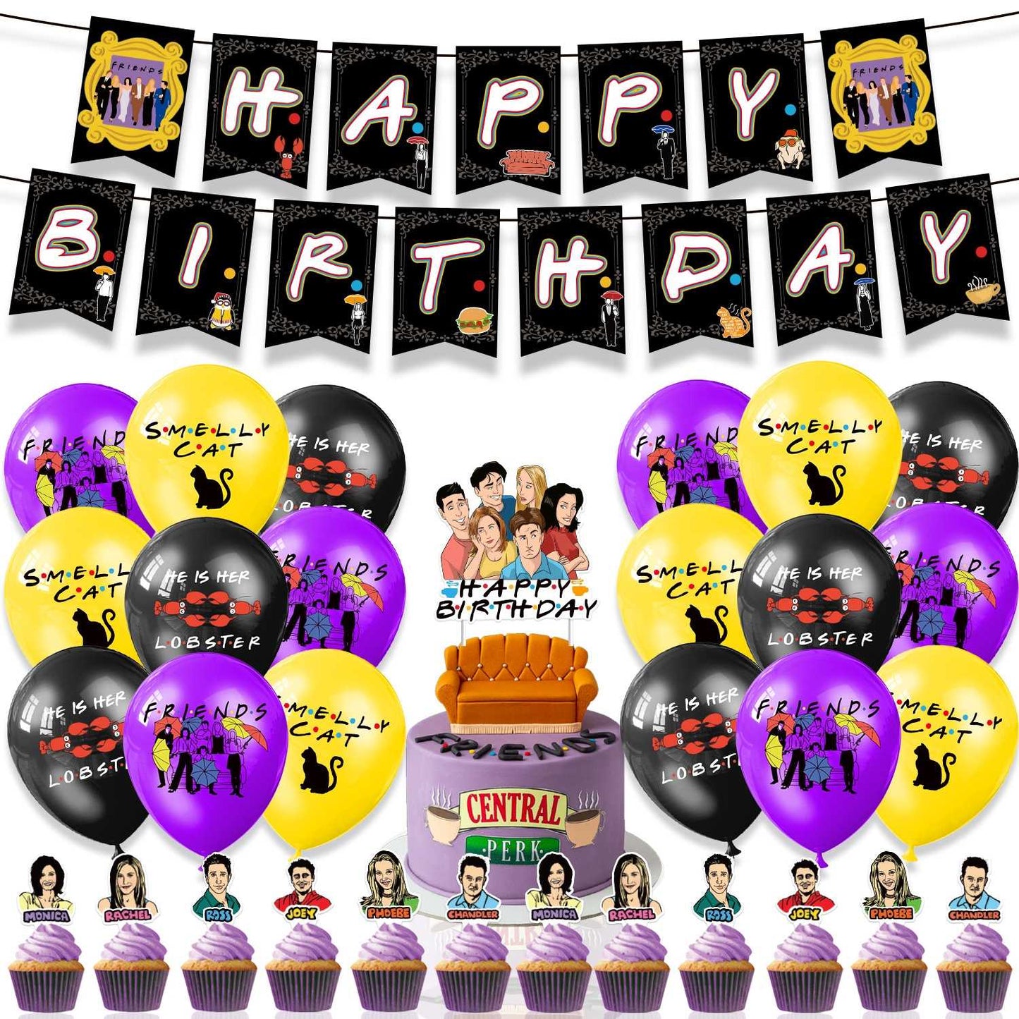 Friends TV Show Birthday Party Decoration Set