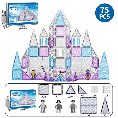 Frozen Wonderland Magnetic Tile Building Set