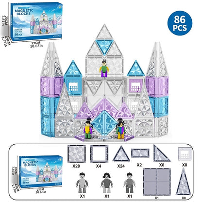Frozen Wonderland Magnetic Tile Building Set