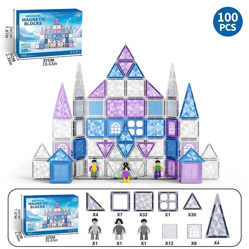 Frozen Wonderland Magnetic Tile Building Set