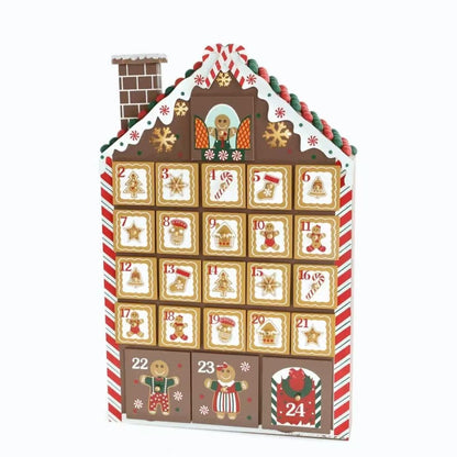 image display Gingerbread House Wooden Advent Calendar in white background