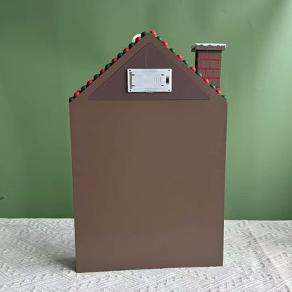 backside of Gingerbread House Wooden Advent Calendar