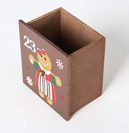 image display the little drawer of Gingerbread House Wooden Advent Calendar