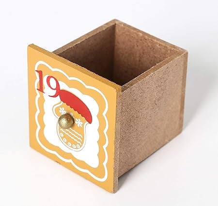 image display litter drawer of Gingerbread House Wooden Advent Calendar