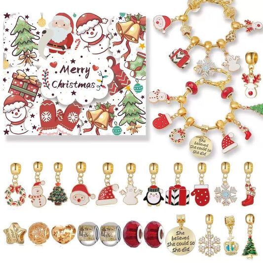 Golden Christmas DIY Jewelry Set Advent Calendar