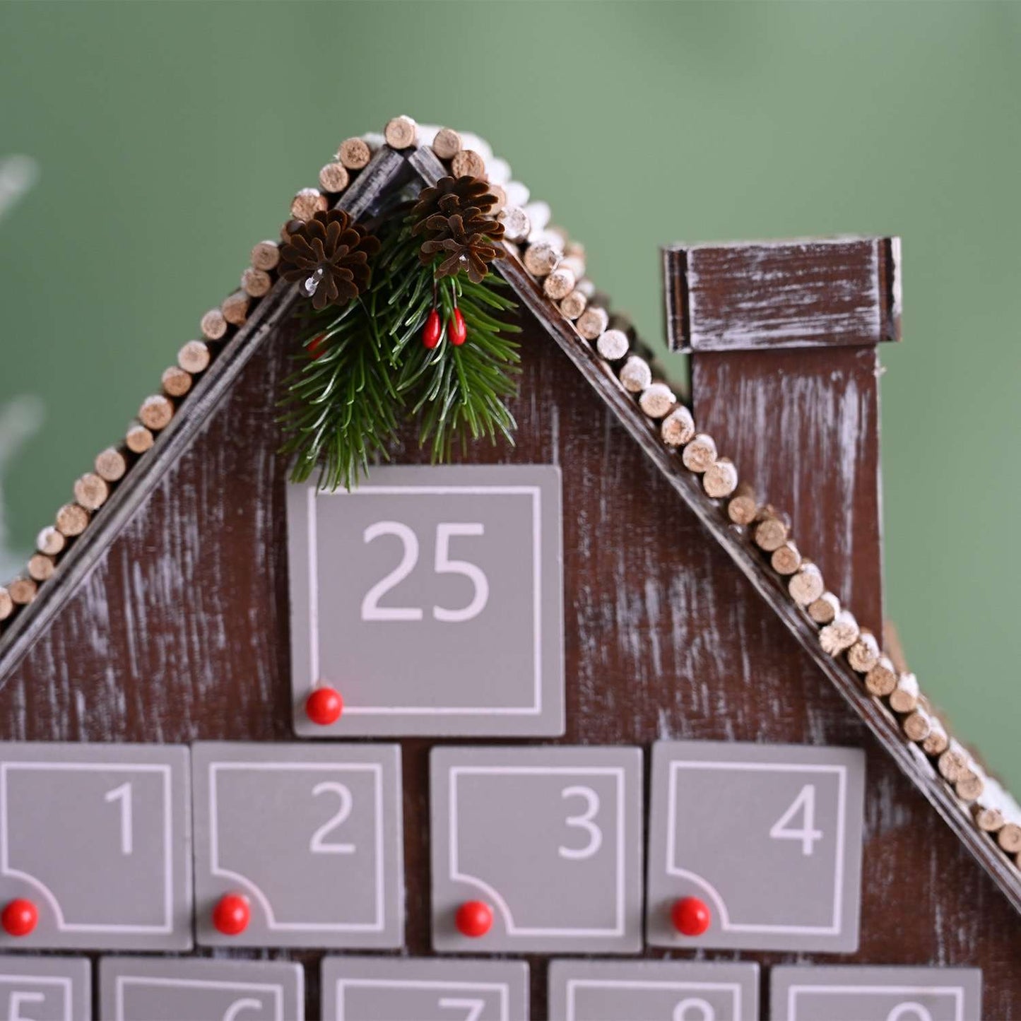 Grey Cottage 24 Days Wooden Christmas Advent Calendar