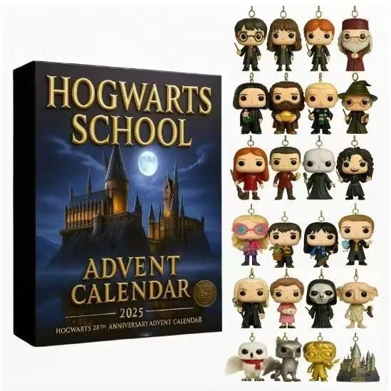 Hogwarts School Advent Calendar with character figurines