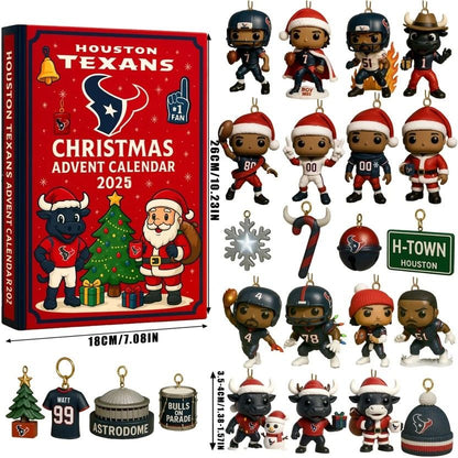 Houston Texans Christmas Advent Calendar with figurines and decorations