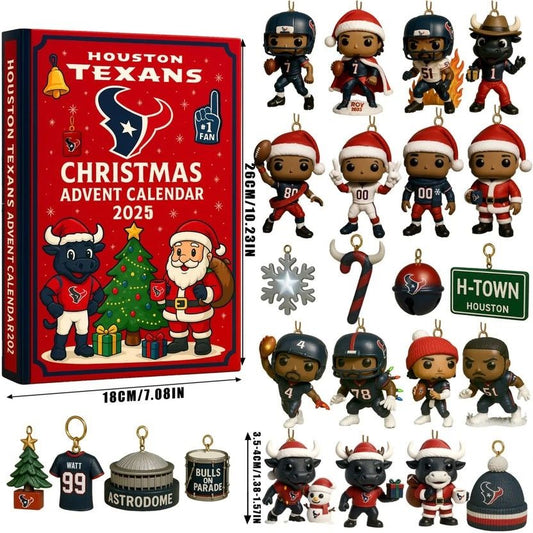 Houston Texans Christmas Advent Calendar with figurines and decorations