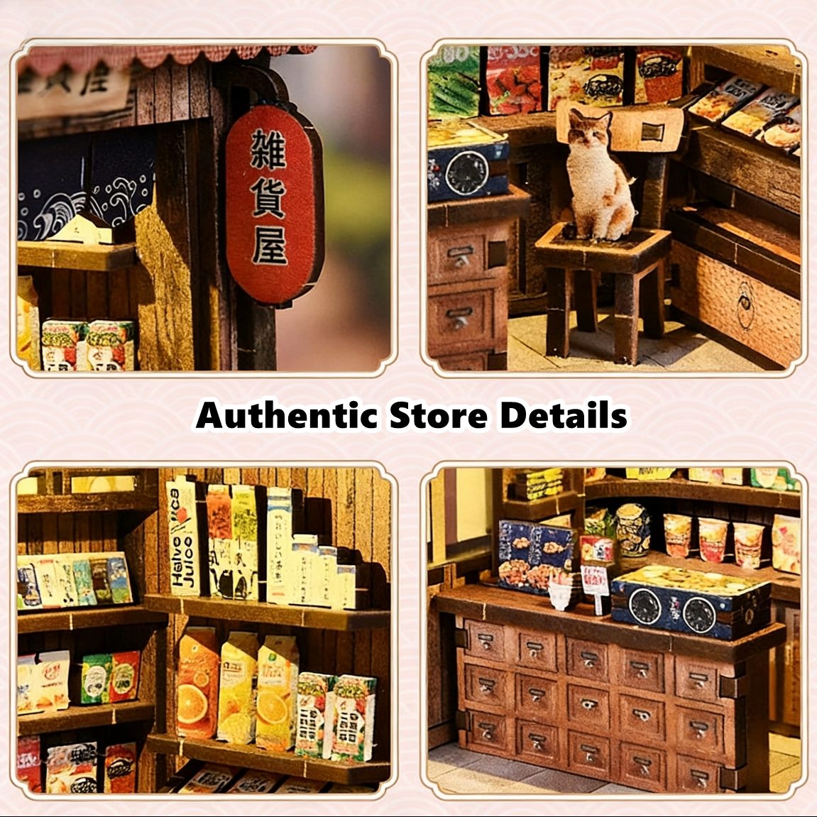 Japanese Springtime Grocery Store DIY Miniature House - 3D Wooden