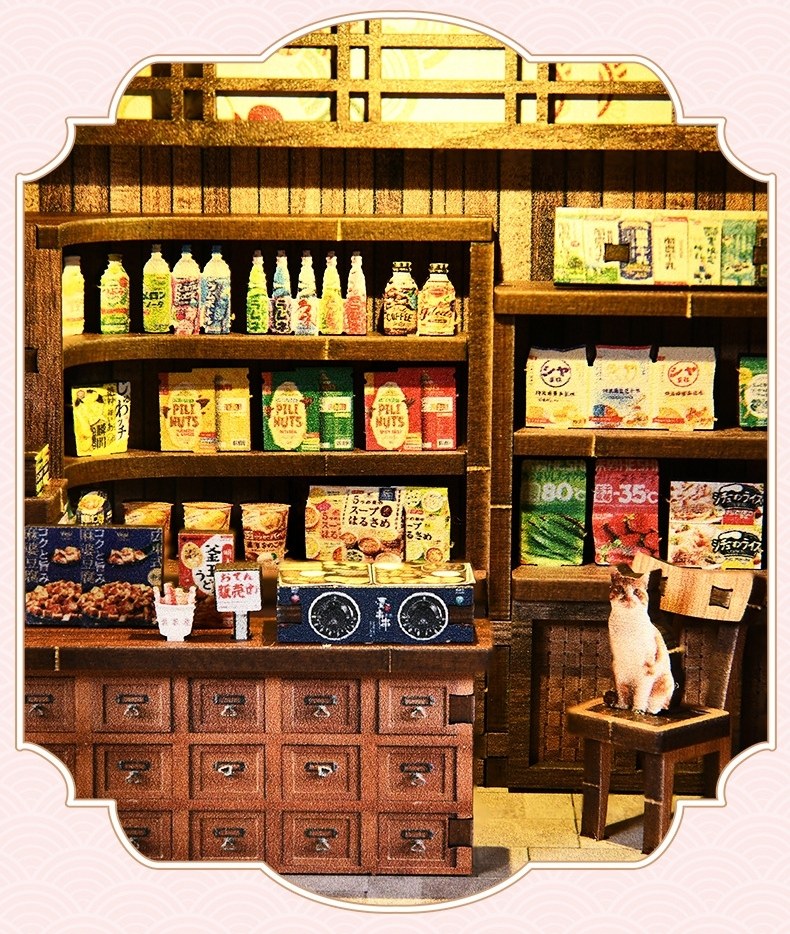 Japanese Springtime Grocery Store DIY Miniature House - 3D Wooden