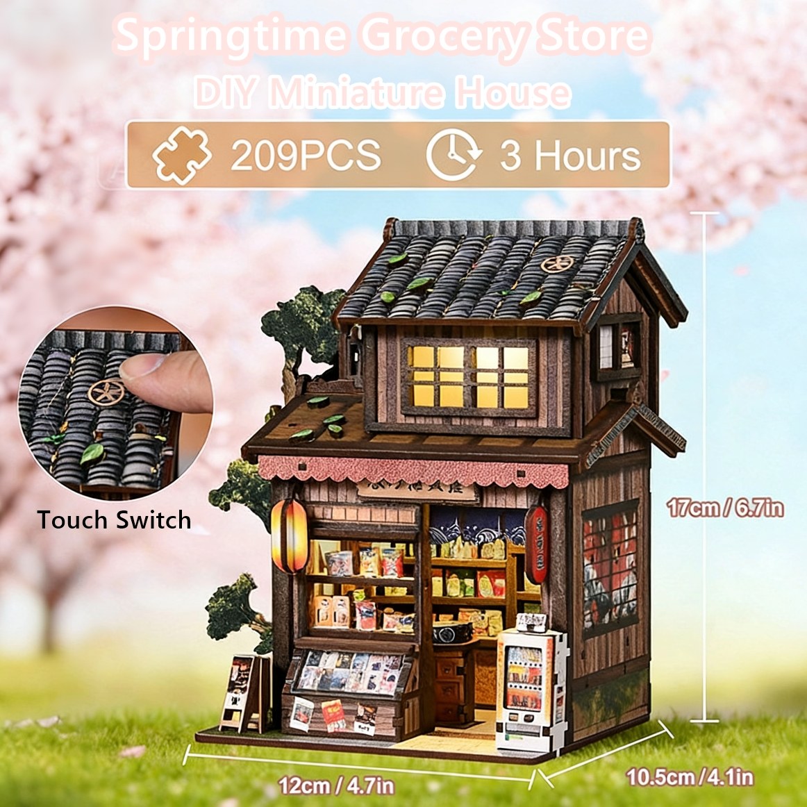 Japanese Springtime Grocery Store DIY Miniature House - 3D Wooden