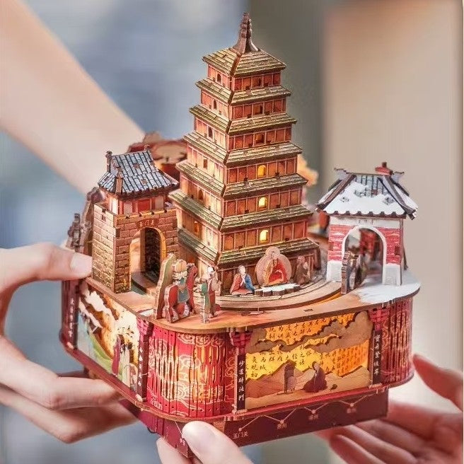 image displaying the finished Journey to the West DIY Music Box Puzzle