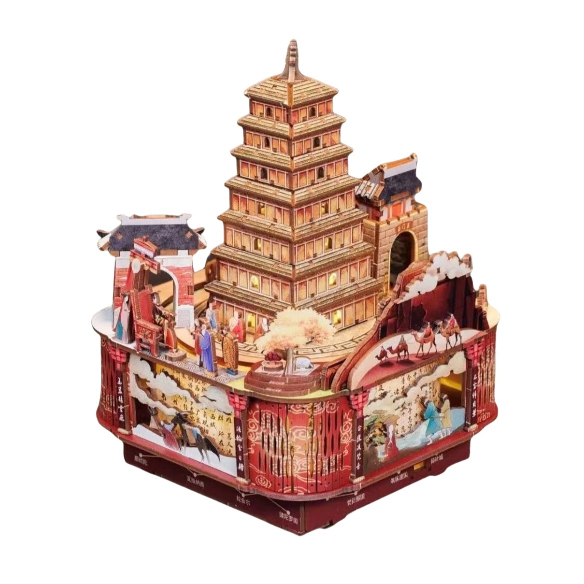 main image displaying the finished Journey to the West DIY Music Box Puzzle in white background