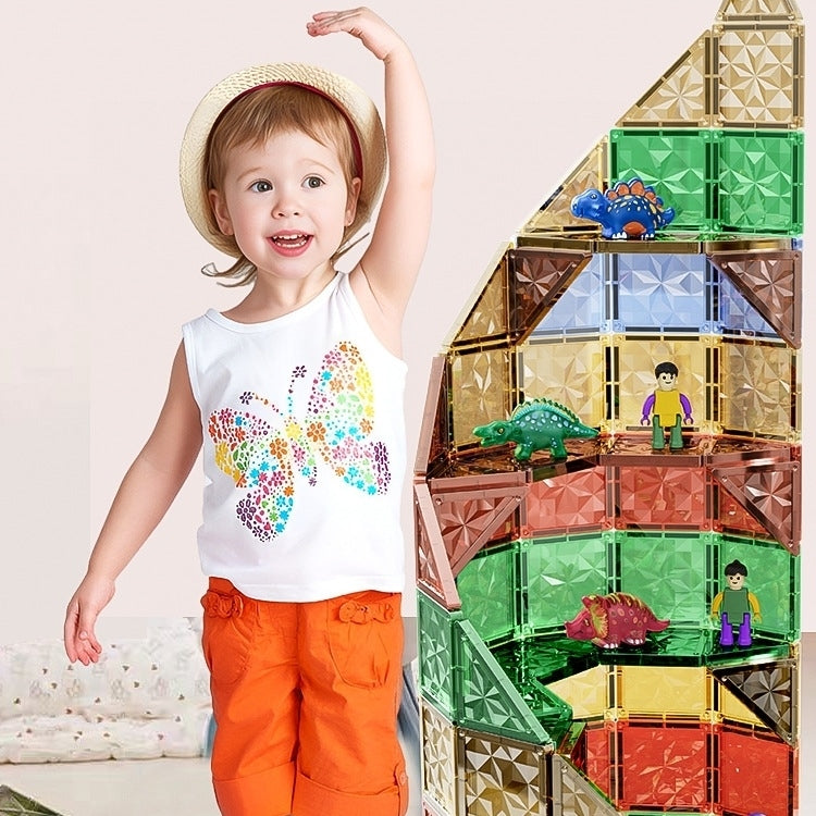 Jurassic World Starlight Diamond Magnetic Building Tiles