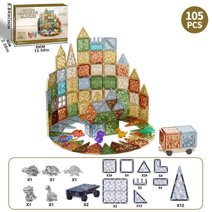 Jurassic World Starlight Diamond Magnetic Building Tiles