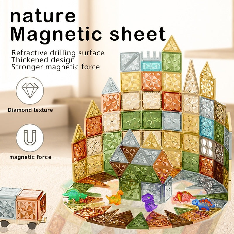 Jurassic World Starlight Diamond Magnetic Building Tiles