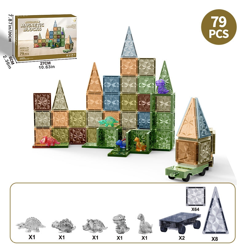 Jurassic World Starlight Diamond Magnetic Building Tiles