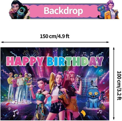 KPop Demon Hunters Birthday Party Decoration Kit