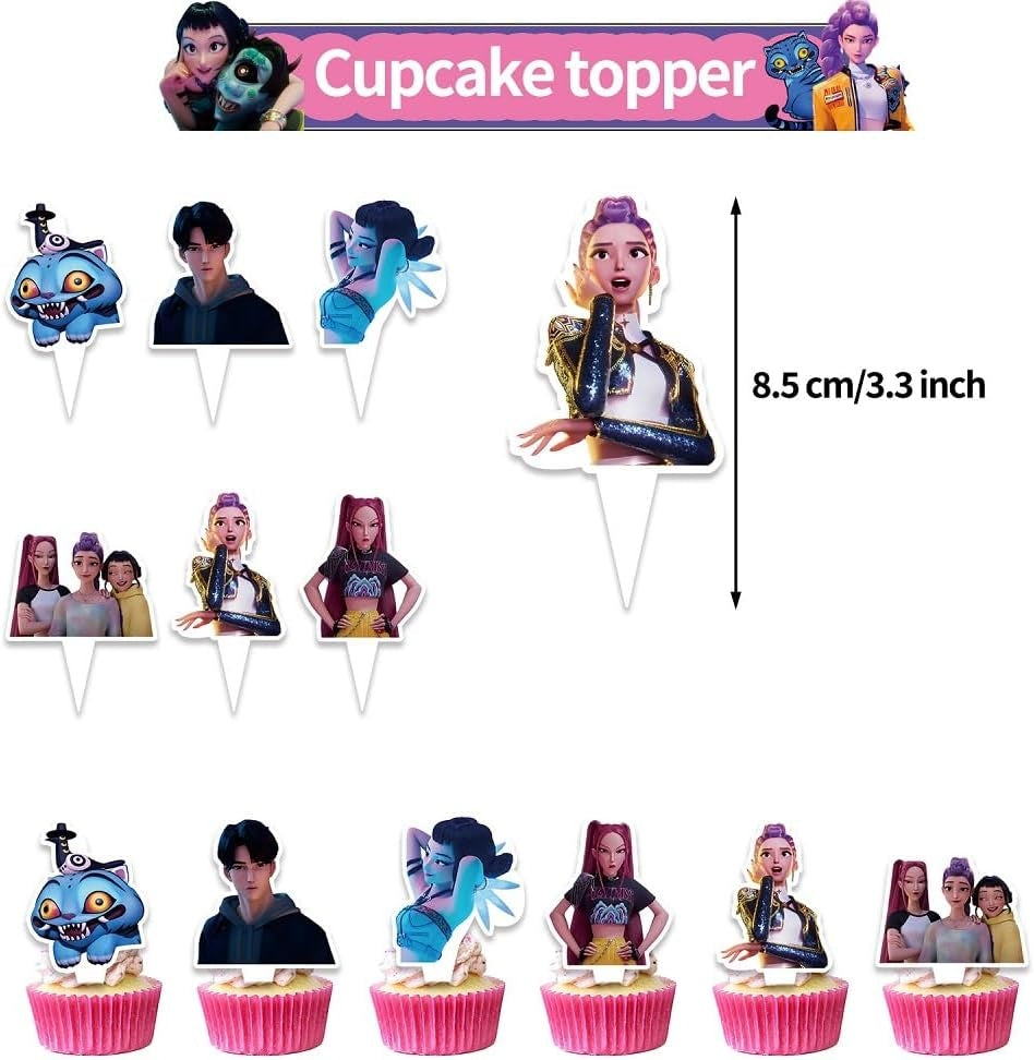 KPop Demon Hunters Birthday Party Decoration Kit