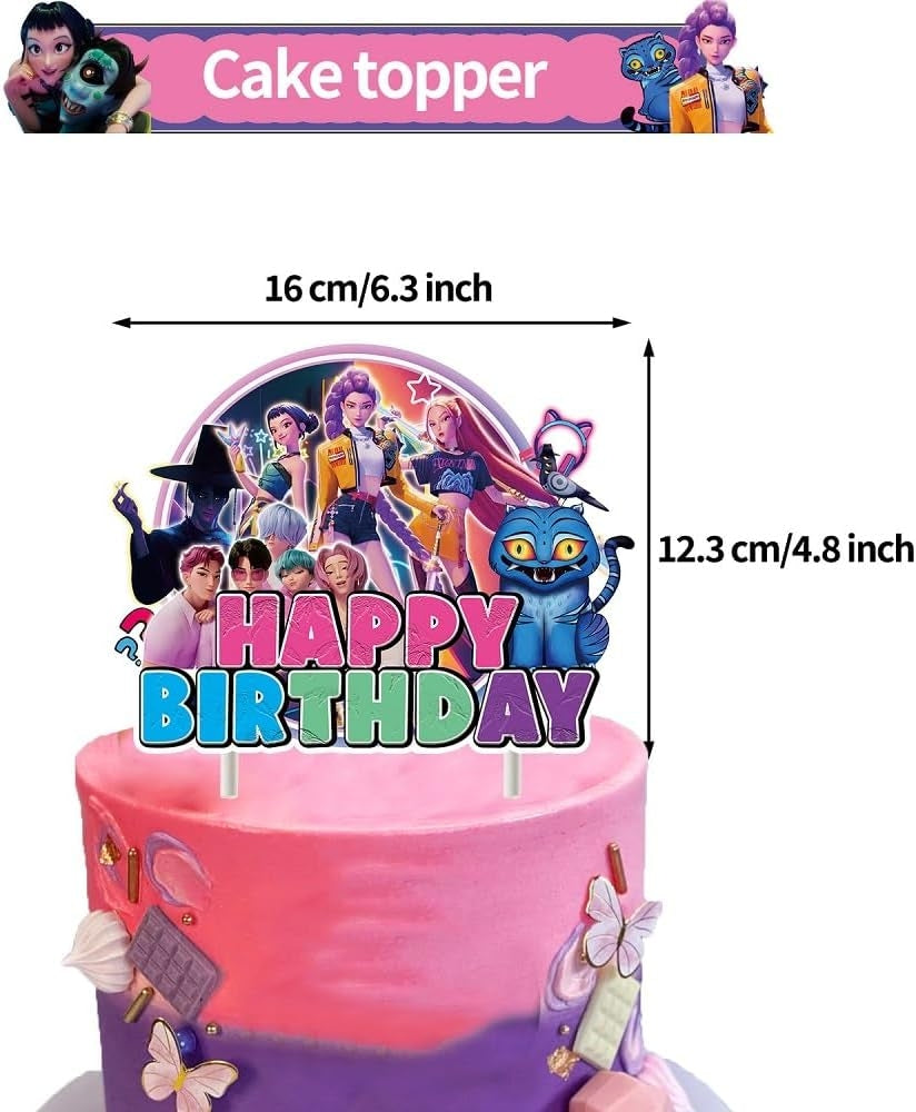 KPop Demon Hunters Birthday Party Decoration Kit