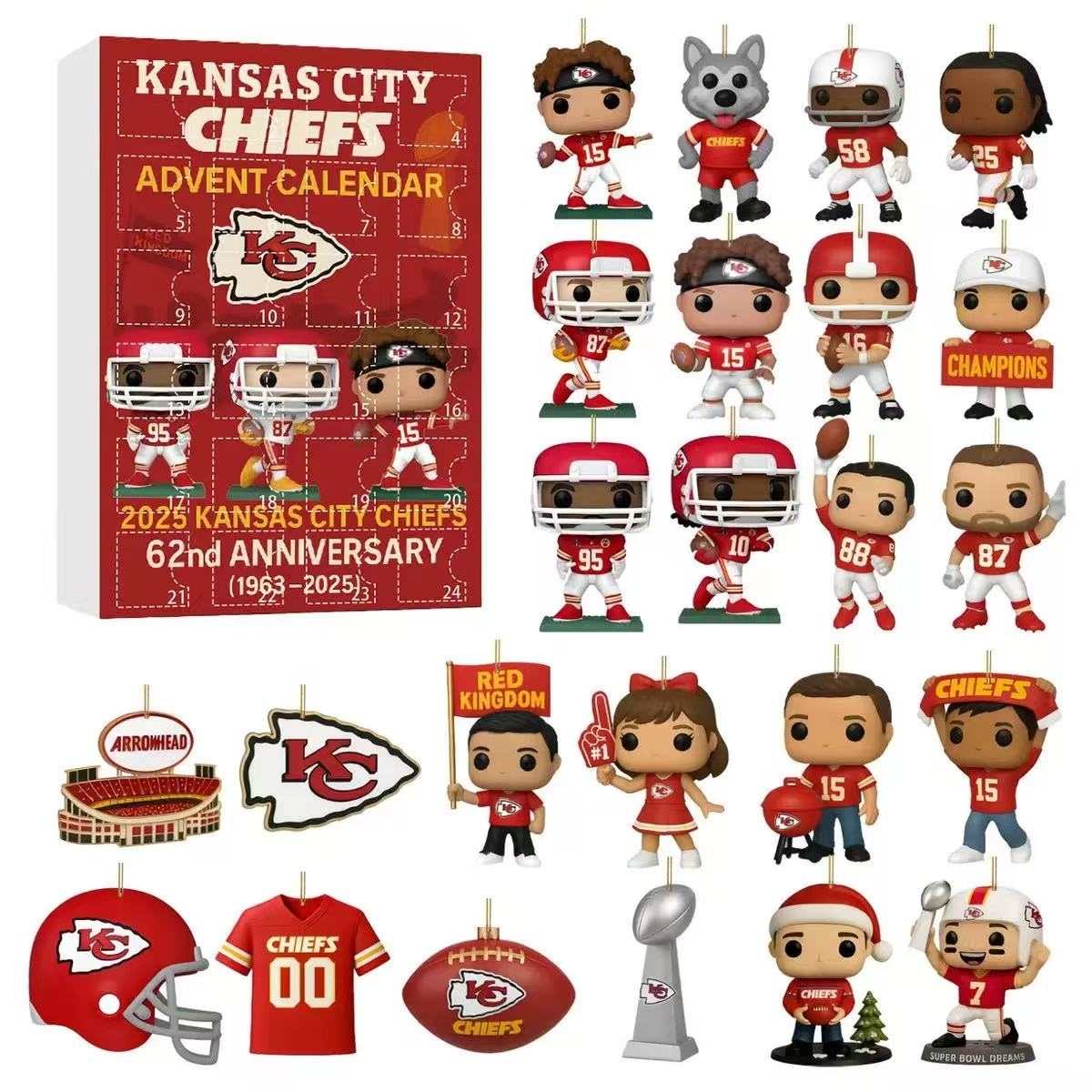 Kansas City CHIEFS Advent Calendar 2025 24 Day Countdown DIYSLAND kansas-city-chiefs-advent-calendar-2025-24-day-countdown-diysland