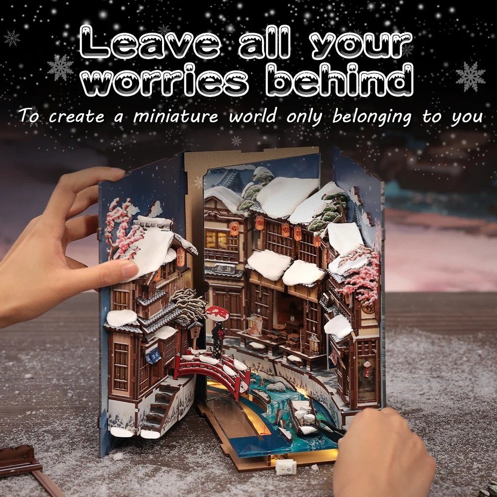Kyoto Snow Whisper DIY Book Nook Kit