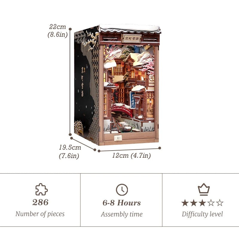 Kyoto Snow Whisper DIY Book Nook Kit
