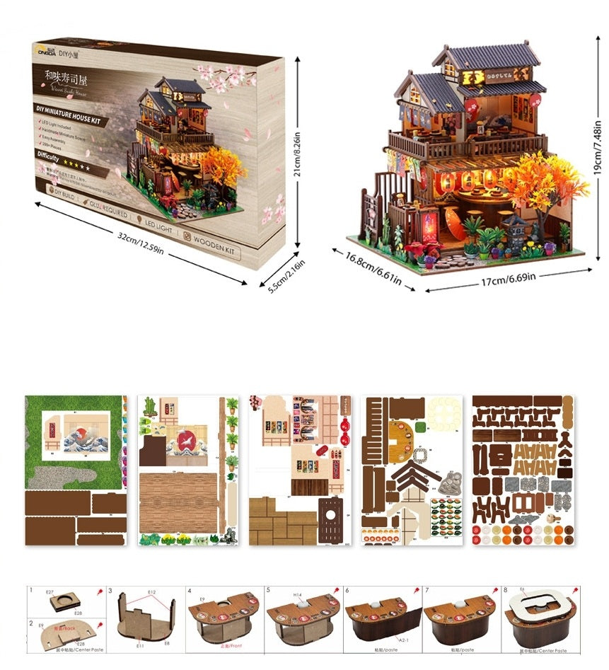 Kyoto Sushi Restaurant DIY Miniature House Kit