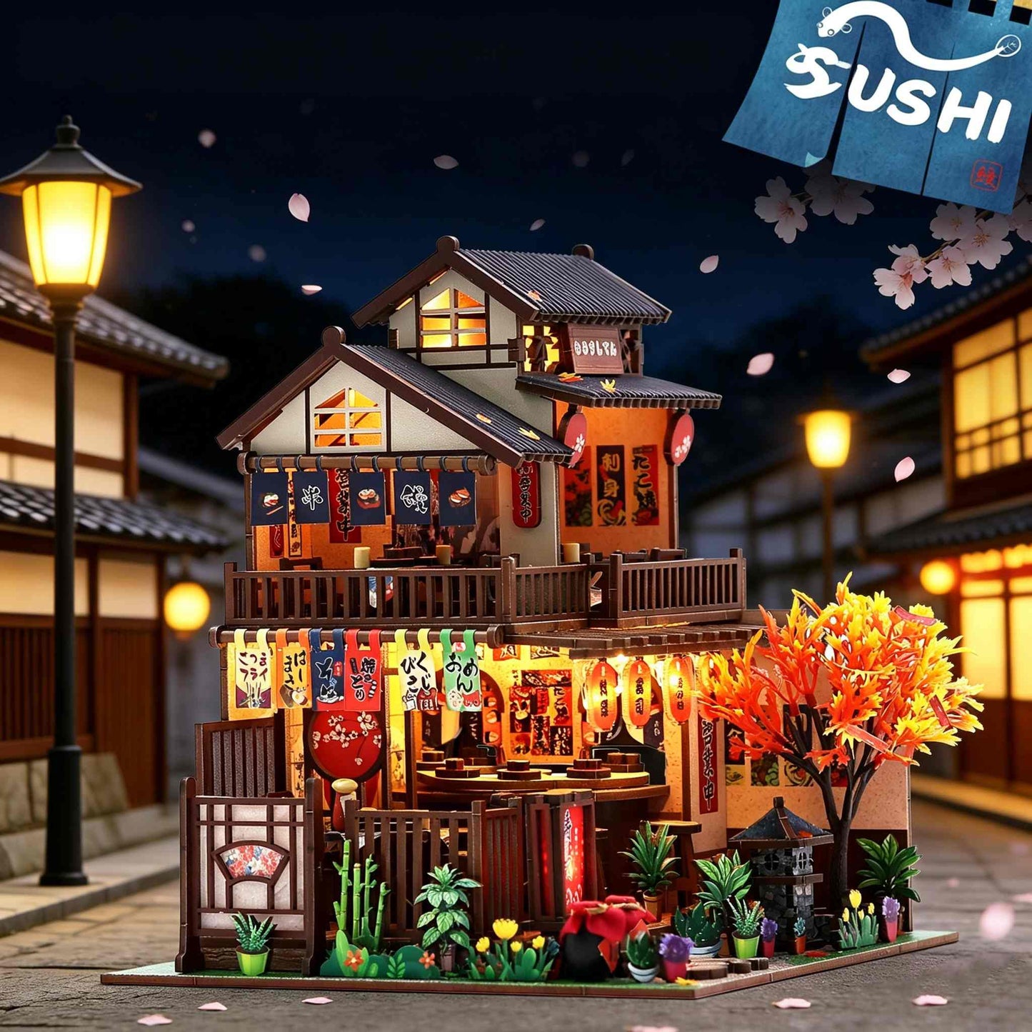 Kyoto Sushi Restaurant DIY Miniature House Kit