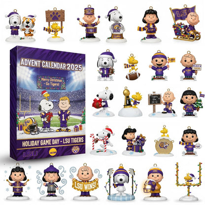 LSU Tigers Advent Calendar with small figurines and packaging