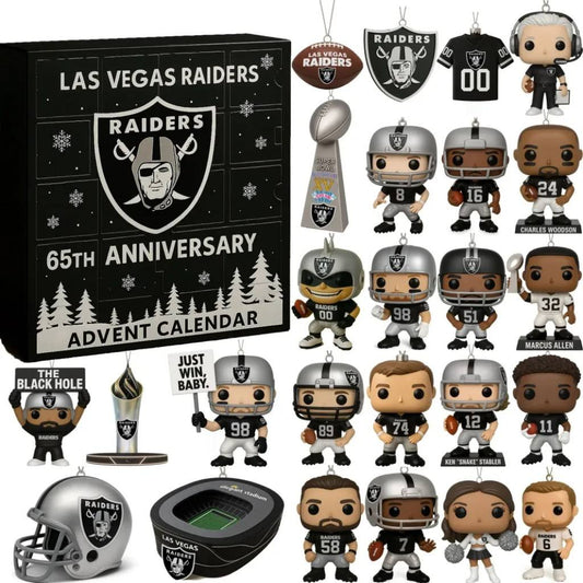 Las Vegas Raiders advent calendar with figures and items
