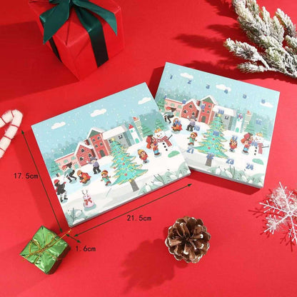 image displaying size of package of Lucky Santa Advent Calendar DIY Bracelet Set 24 Days Christmas Countdown