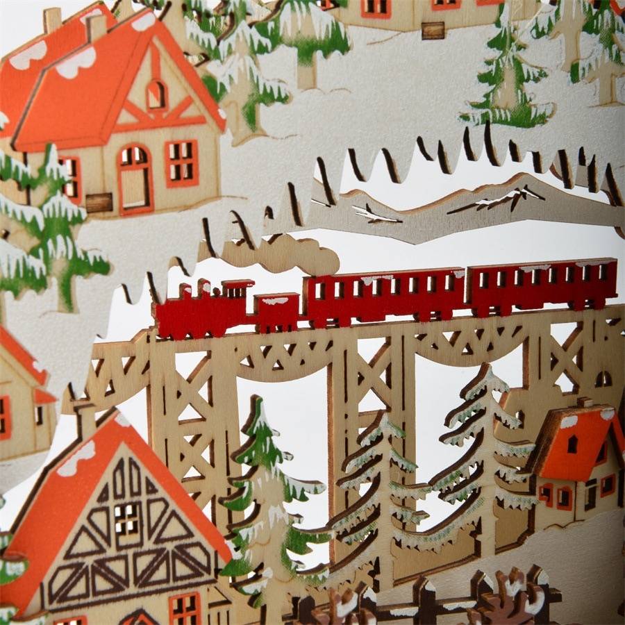 Lit Alpine Advent Calendar: Christmas Countdown Village