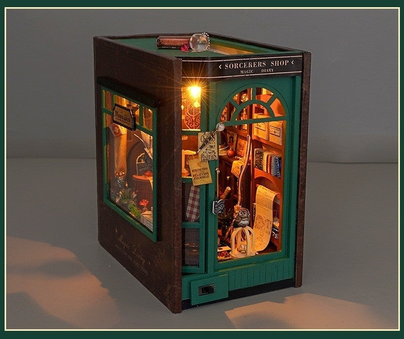 image displaying the finished Magic Diary DIY Book Nook Kit