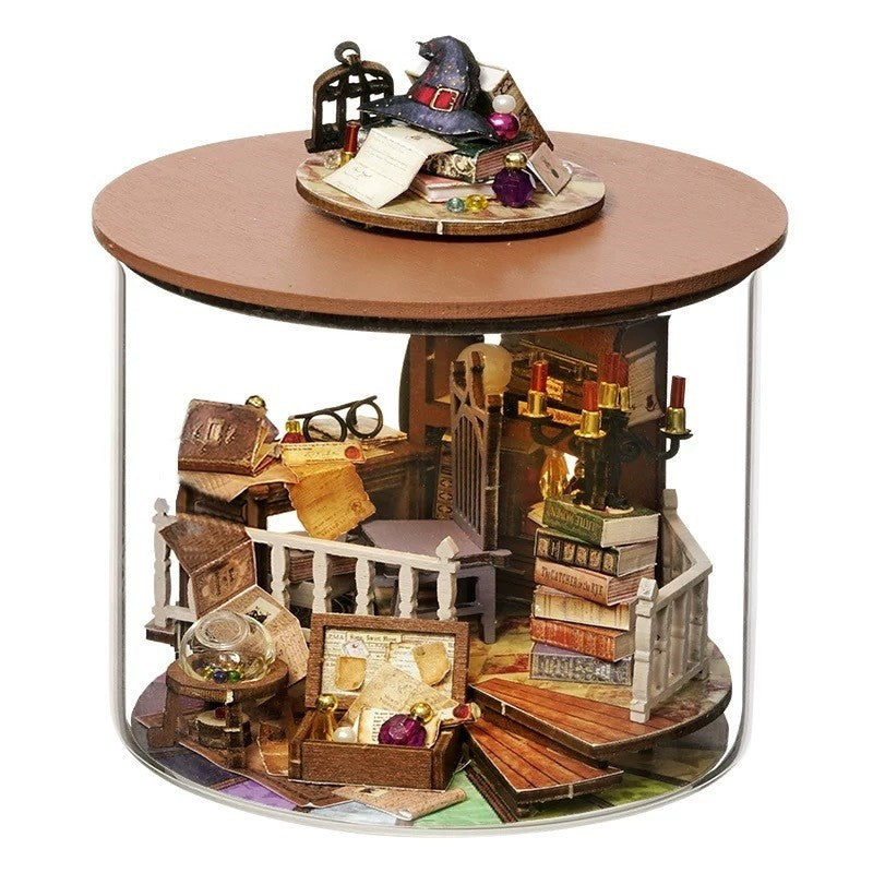 image displaying an assembled Magic House DIY Miniature House Kit in Dream Bottle Series