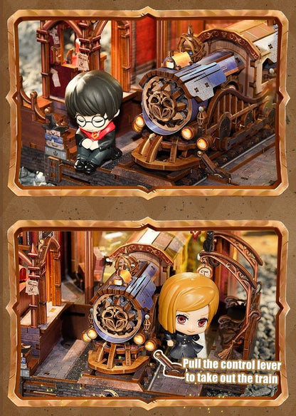 Magic Platform DIY Book Nook – Wizard Train Station Fantasy Kit
