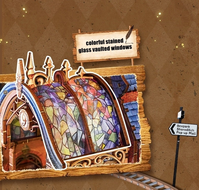 Magic Platform DIY Book Nook – Wizard Train Station Fantasy Kit