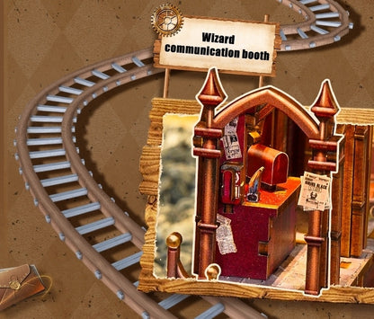 Magic Platform DIY Book Nook – Wizard Train Station Fantasy Kit