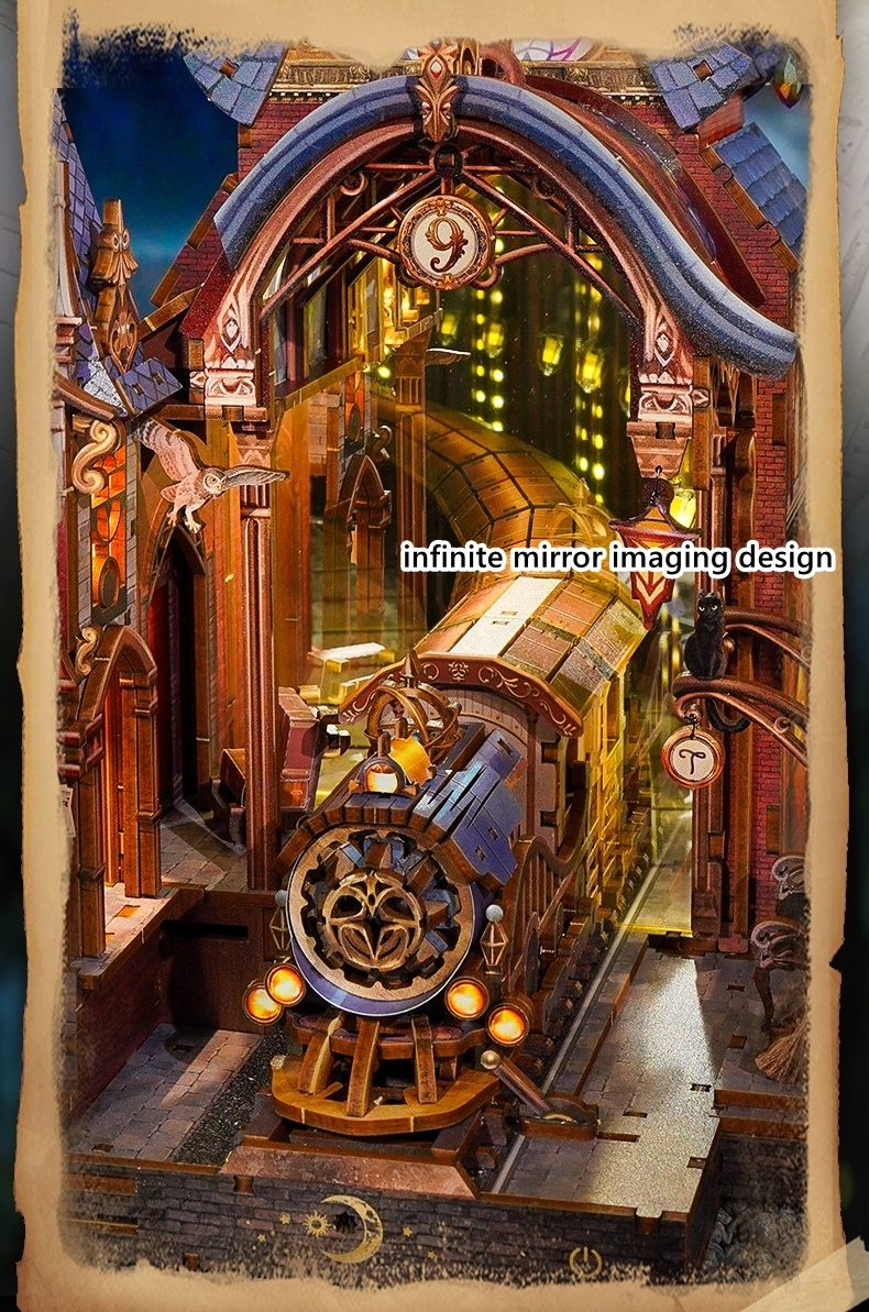 Magic Platform DIY Book Nook – Wizard Train Station Fantasy Kit