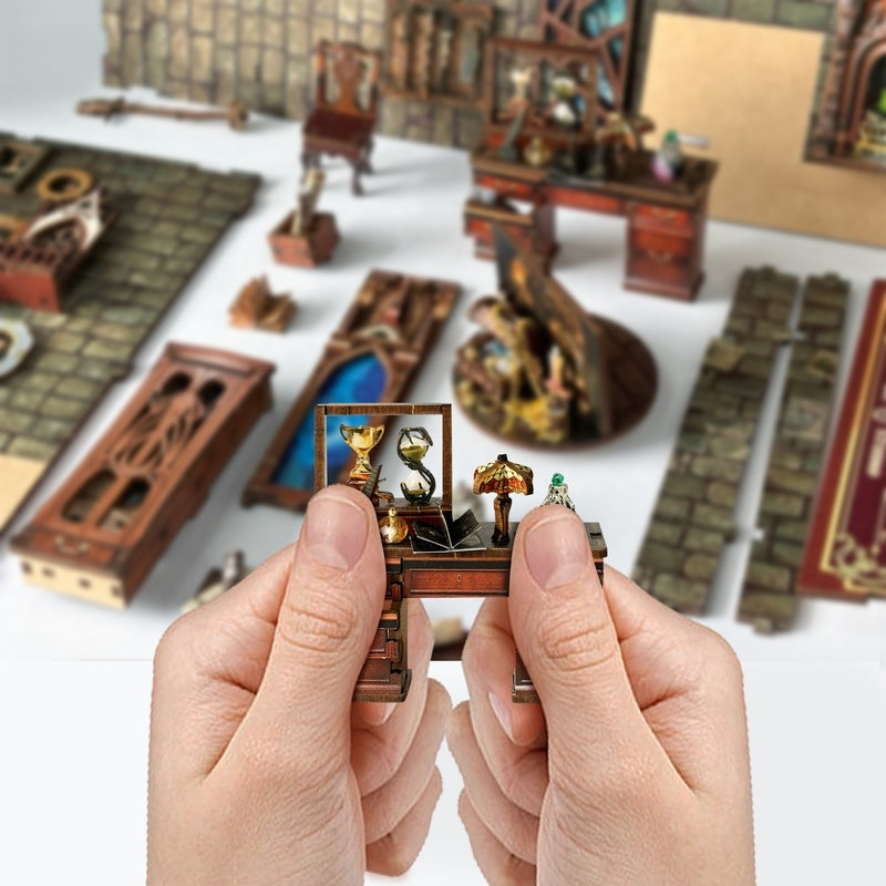 image displaying the miniature desk are putting in Magic Studio Book Book