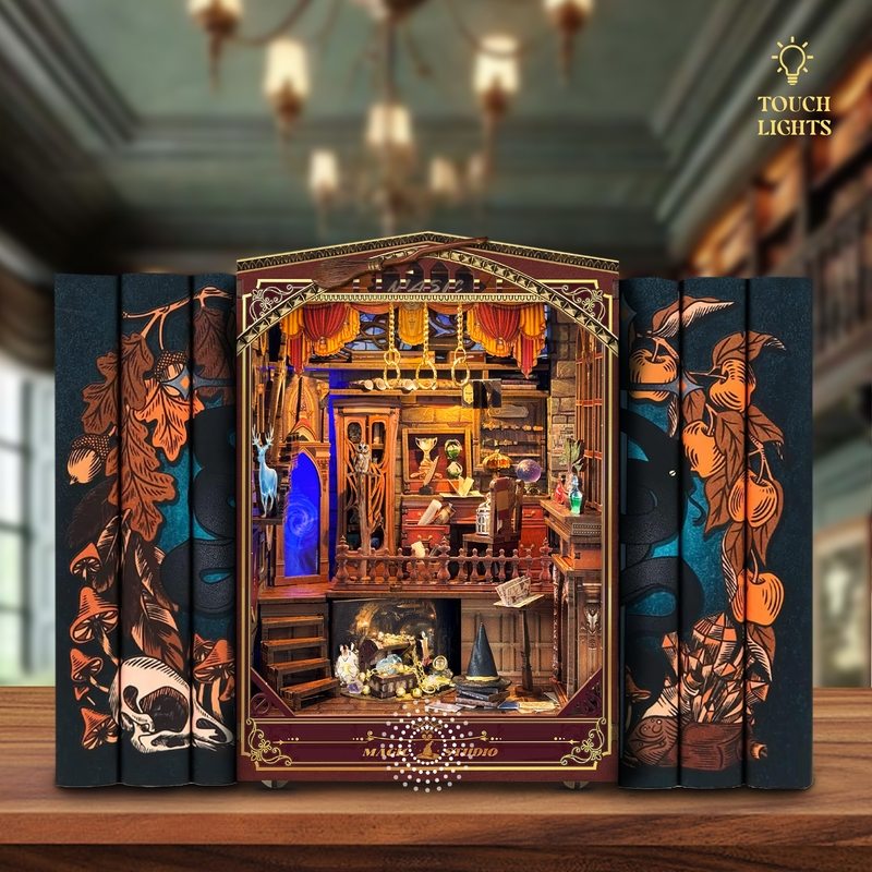 image displaying the Magic Studio  Book Book as a bookshelf decoration